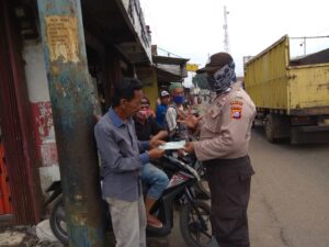 Tekan Penyebaran Covid-19, Ditbinmas Polda Banten Rutin Berikan Himbauan Pada Ojek Pangkalan
