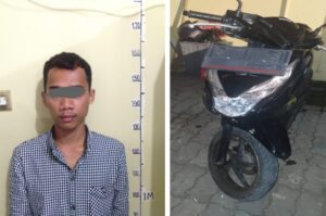 Pelaku Curanmor Dibekuk Buser Polsek Muaru Baru