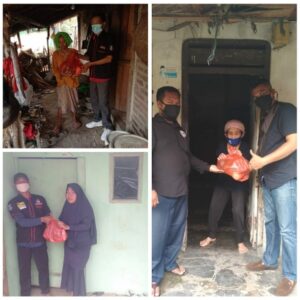 Team Media Buser Hukum & Kriminal Investigasi Membagikan Sembako Ke Warga Yang Membutuhkan.