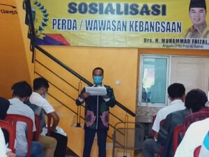 ANGGOTA DPRD BANTEN DRS.H.MUHAMMAD FAIZAL,SH. SOSIALISASIKAN PERDA PENANGGULANGAN COVID-19