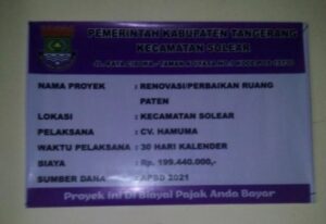LSM LIN Minta Insfektorat segera periksa PL kecamatan solear di duga tidak sesuai bestek