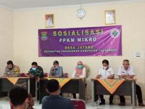 Kegiatan Sosialisasi PPKM MIKRO Di Desa Jatake Kecamatan Pagedangan