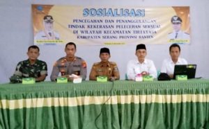 Danramil 0602-11/Tirtayasa Hadiri Sosialisasi Pencegahan Kekerasan dan Pelecehan Seksual