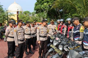 Jelang Pengamanan Kampanye  Kapolres Lebak Lakukan Pengecekan  Sapras Kendaraan Dinas Personil.