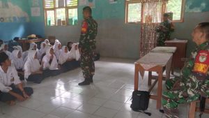 Cegah Kekerasan Seksual, Koramil 0602-15/Baros Sosialisasi di MTs Sidiq Al Fariji