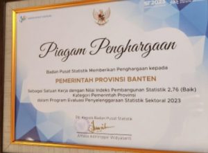 Pemprov Banten Raih Predikat Baik Indeks Pembangunan Statistik