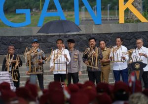 Presiden Jokowi Resmikan  Waduk Karian,Kapolres Lebak Pimpin Pengamanan.