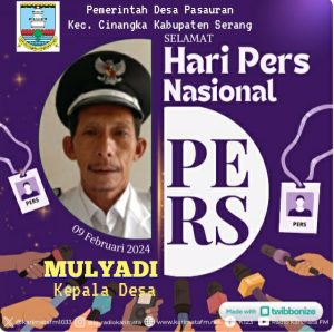 Kepala Desa Pasauran Mengucapkan Selamat Hari Pers Nasional (HPN) Tahun 2024