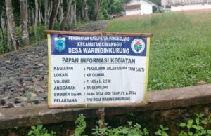 Pengerasan JUT di Desa Waringin Kurung Dapat Tingkatkan Ekonomi Masyarakat