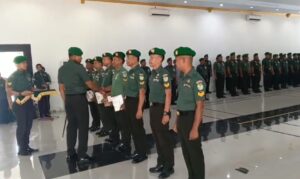 Upacara Tradisi Prajurit Purna Tugas Dipimpin Dandim 0602/Serang