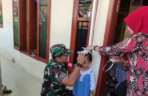 Babinsa Koramil 0602-16/Ciruas dan Kader Posyandu Sukseskan Program Percepatan Penurunan Stunting