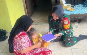 Serka (K) Deka, Prajurit Kowad Koramil 0602-06/Kramatwatu Bantu Turunkan Stunting di Desa Binaan