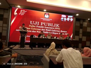 KPU Kota Cilegon Resmi (Mulai) Uji Publik DPS Pilkada 2024