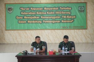 Dandim 0602/Serang Buka Kegiatan Survei Kepuasan Masyarakat Terhadap Kinerja Babinsa