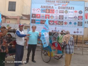 Abang Becak dan Relawan Bersatu Dukung Andra Soni dan Dimyati