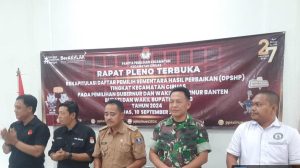 Di Desa Kepandean, Danramil 0602-16/Ciruas dan Babinsa Amankan Rapat Pleno Terbuka Rekapitulasi DPSHP 