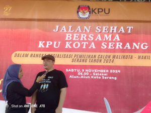 Melalui Jalan Sehat, KPU Kota Serang Tingkatkan Partisipasi Pemilih Dalam Pilkada