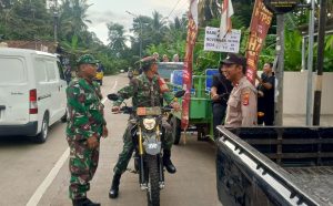 Babinsa Koramil 0602-12/Ciomas, Polsek dan PPK Gencarkan Woro-Woro Jelang Pilkada 2024