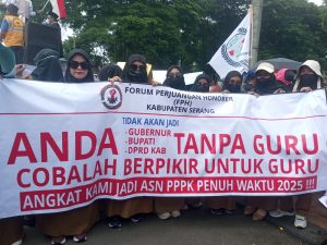 Honorer Kabupaten Serang Tuntut Pengangkatan PPPK Penuh Waktu