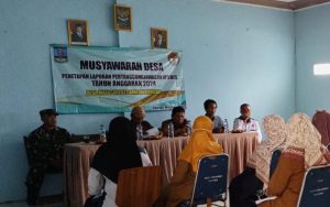 Babinsa Koramil 0602-21/Kopo Hadiri Musdes Bahas Pertanggungjawaban APBDes 2024  