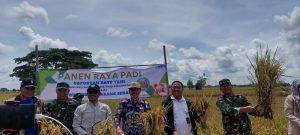 Kodim 0602/Serang Dukung Panen Raya Padi dan Peluncuran Program Pembajakan di Kabupaten Serang