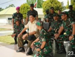 Danrem 064/MY Dampingi Pangdam III/Siliwangi Sambut Kunker Menhan ke Secata