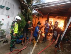 Akibat Korsleting Listrik, Rumah Warga di Pamarayan Ludes Dilalap Si Jago Merahg