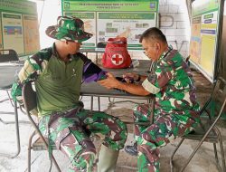 Sebelum Turun ke Lapangan, Anggota Kesehatan Satgas TMMD Ke 124 Cek Kesehatan Personil