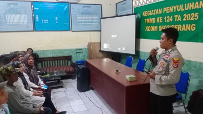 Satgas TMMD ke-124 Kodim 0602/Serang Gelar Penyuluhan Bahaya Narkoba di Desa Silebu