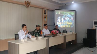 Satgas TMMD ke-124 Kodim 0602/Serang Gelar Sosialisasi Rekrutmen TNI di SMKN 1 Kragilan