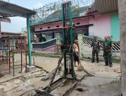 Satgas TMMD ke-124 Kodim 0602/Serang Tinjau Progres Pengeboran Sumur di Desa Sukajadi