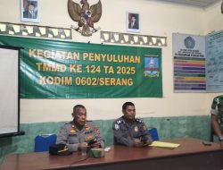 Satgas TMMD ke-124 Kodim 0602/Serang Gelar Penyuluhan Hukum dan Kamtibmas di Desa Silebu