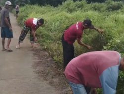 Satgas TMMD Ke-124 Kodim 0602/Serang Karya Bakti Pembersihan Jalan Lingkungan