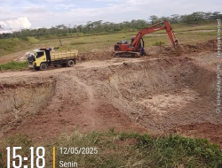 “LSM PERAKI” Pertanyakan izin Galian Tanah, di Sumur Waru Desa Tamiang