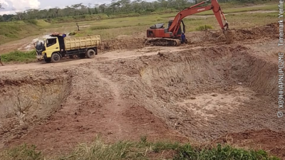 “LSM PERAKI” Pertanyakan izin Galian Tanah, di Sumur Waru Desa Tamiang