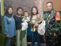 Babinsa 0602-16/Ciruas Berikan Pendampingan Penyerahan Nutrisi Susu Karimhome Untuk Anak Stunting