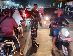 Babinsa Koramil 0602-03/Walantaka Amankan Pawai Obor