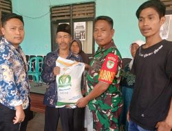 Babinsa Koramil 0602-15/Baros Dukung Penyaluran Bantuan Pangan