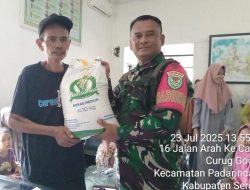 Danramil 0602-13/Padarincang Kerahkan Babinsa Pantau Langsung Penyaluran Bantuan Pangan Beras