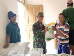 Danramil 0602-21/Kopo Kapten Inf Jakson Beay Kerahkan Babinsa Awasi Bantuan Pangan