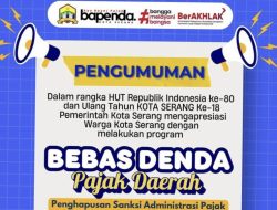 Pemkot Serang Gelar Penghapusan Pajak