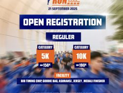 KAI Daop 5 Purwokerto Gelar Sky Bridge Run HUT ke-80