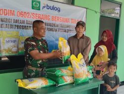 Koramil 0602-20/Pamarayan Sukses Gelar Program Gerakan Pangan Murah Beras SPHP