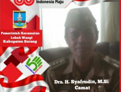 Camat Lebak Wangi Mengucapkan Dirgahayu Kemerdekaan RI Ke-80