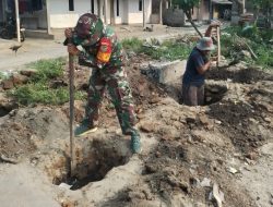 Program TNI Manunggal Air dari Palkostrad : Pengerjaan Pengeboran Air Bersih di Kelurahan Warung Jaud
