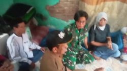 Di Desa Bojong Catang, Kapten Caj (K) Susanti Martalia Salurkan Bantuan dan Tinjau Warga Terdampak Bencana ‎