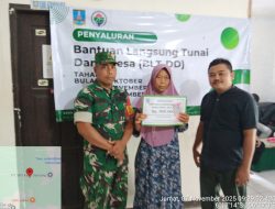 Babinsa Koramil 0602-20/Pamarayan Dampingi Penyaluran BLTDD