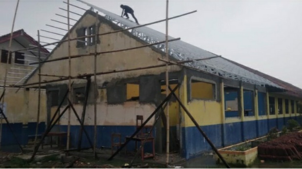 Kepsek Pilih Bungkam, Proyek Revitalisasi SMPN 1 Pamarayan Disinyalir di Mark Up