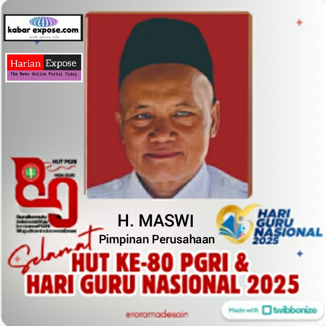Pemimpin Perusahaan Kabarexpose.com/Harianexpose.com Mengucapkan Selamat HGN Ke-80 Tahun 2025