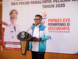 Tembus 5 Besar Popnas 2025, Gubernur Andra Soni Serahkan Penghargaan kepada Atlet Berprestasi